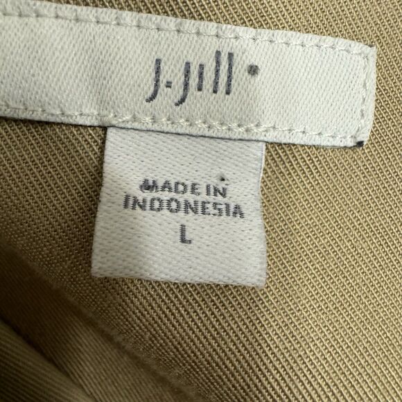 J Jill Shirt Dress Large Tencel Cotton Blend With Pockets Lagenlook Minimalist - Picture 4 of 6